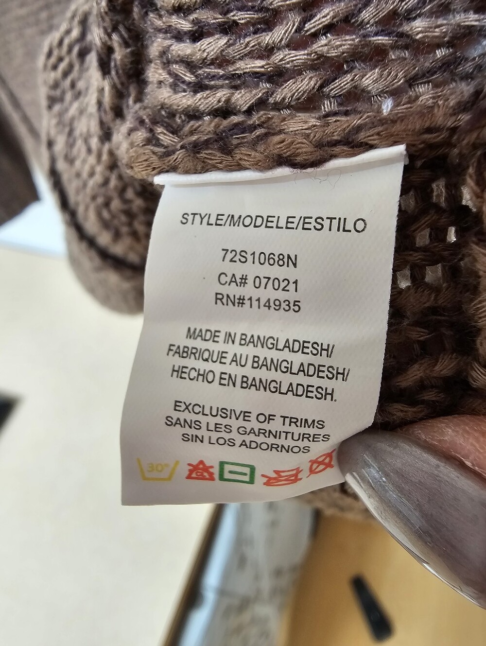 EUC - RDI V-Neck Long Sleeve Elbow Patch Sweater - Brown MEDIUM - Picture 5 of 10